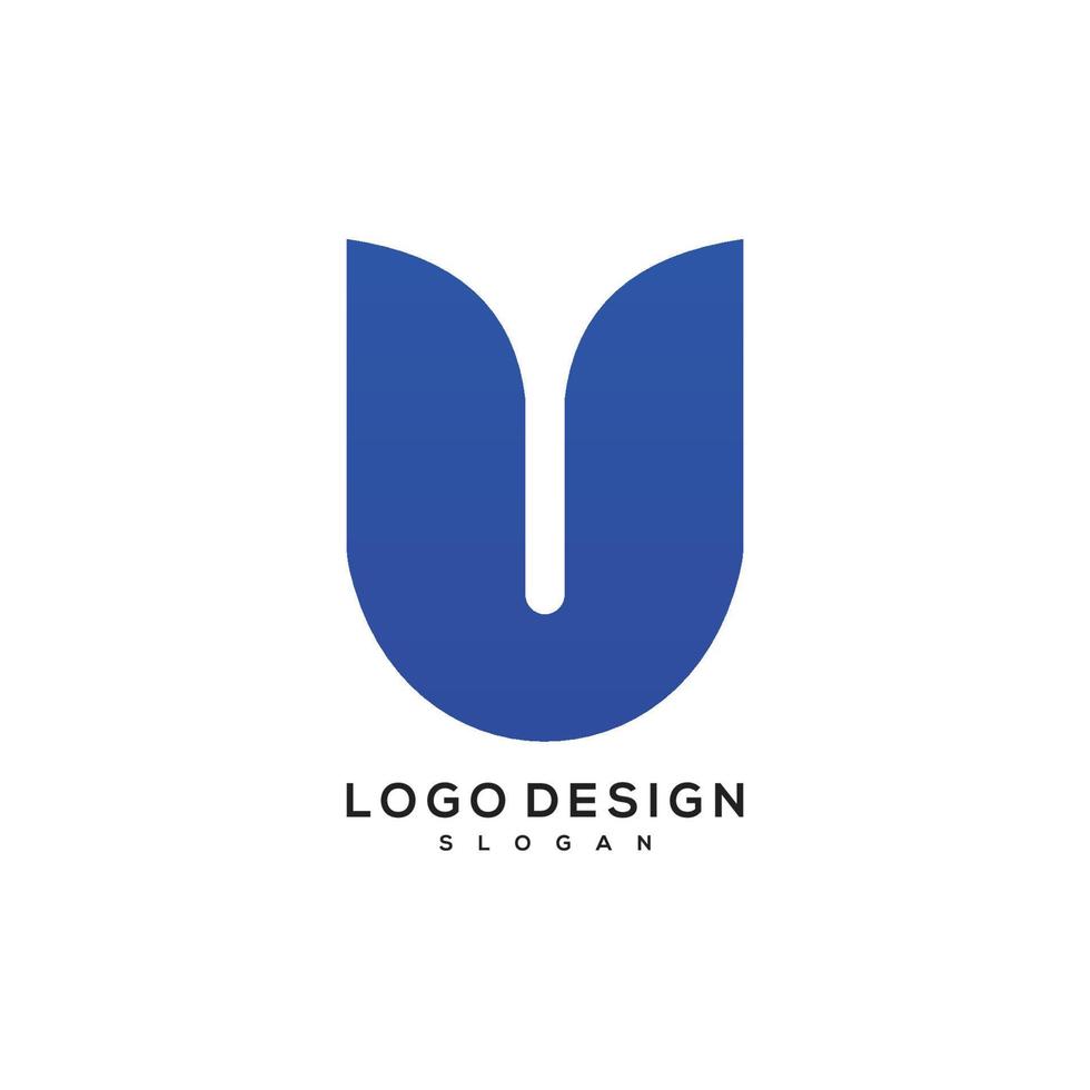 diseños de vectores de logotipo de letra inicial u