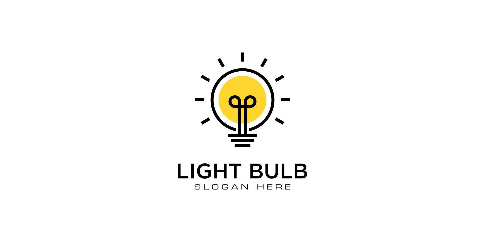 light bulb logo design vector