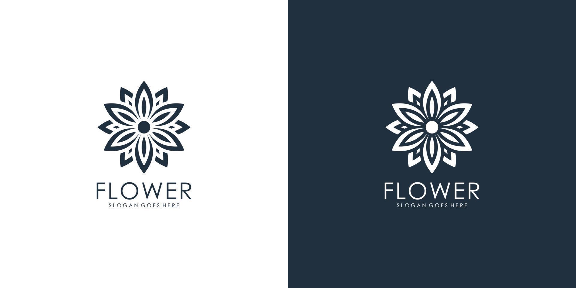 nature flower logo premium vector