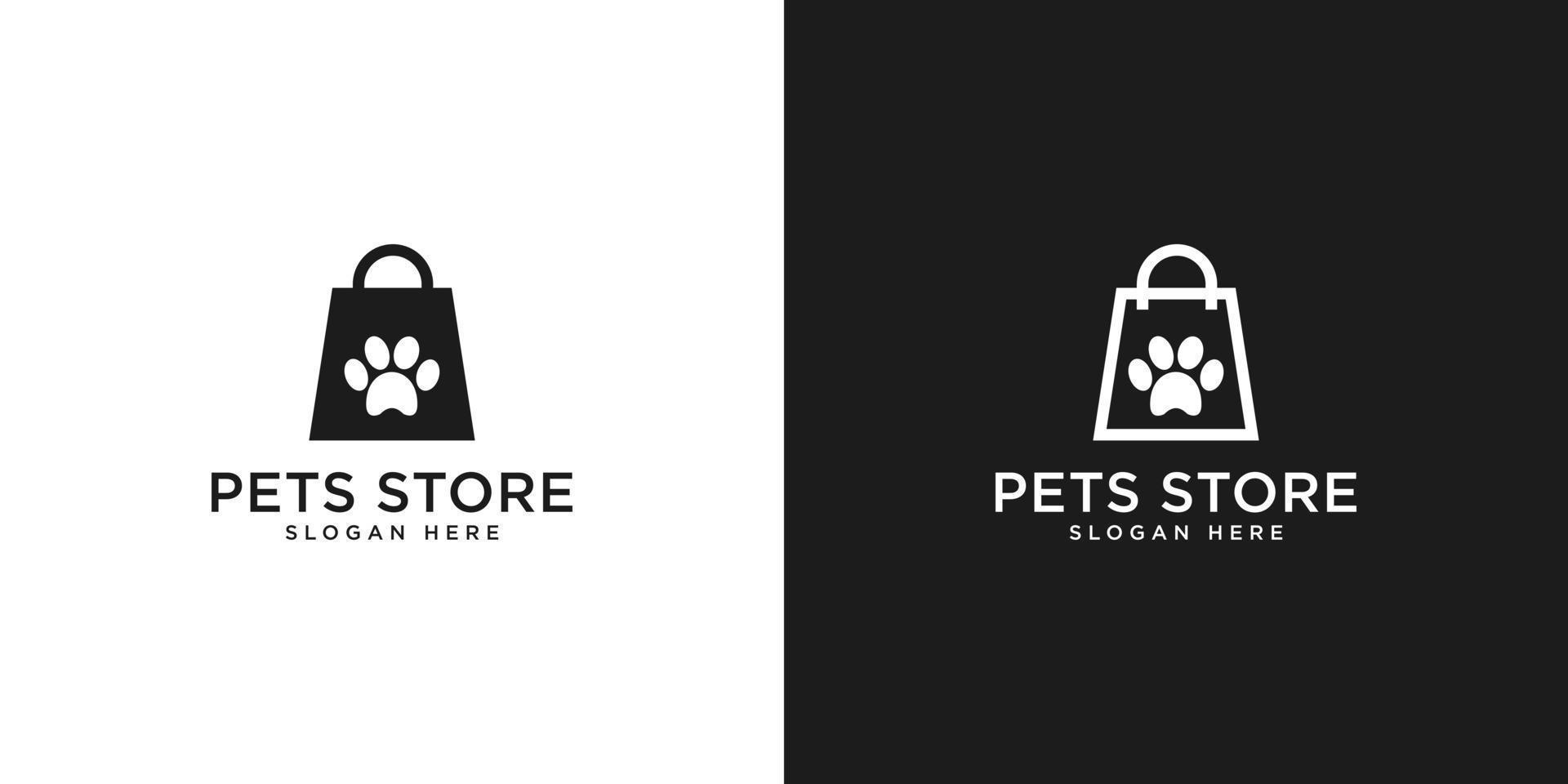 pets store logo vector design