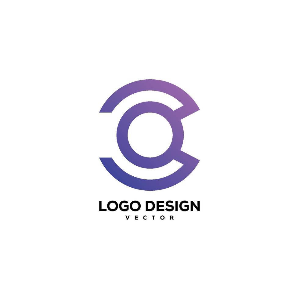 elementos de plantilla de diseño de icono de logotipo c vector