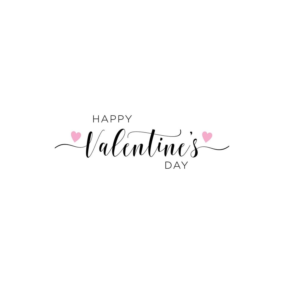 happy valentines day handwritten lettering holiday design to greeting card, poster, congratulate, calligraphy text vector illustration