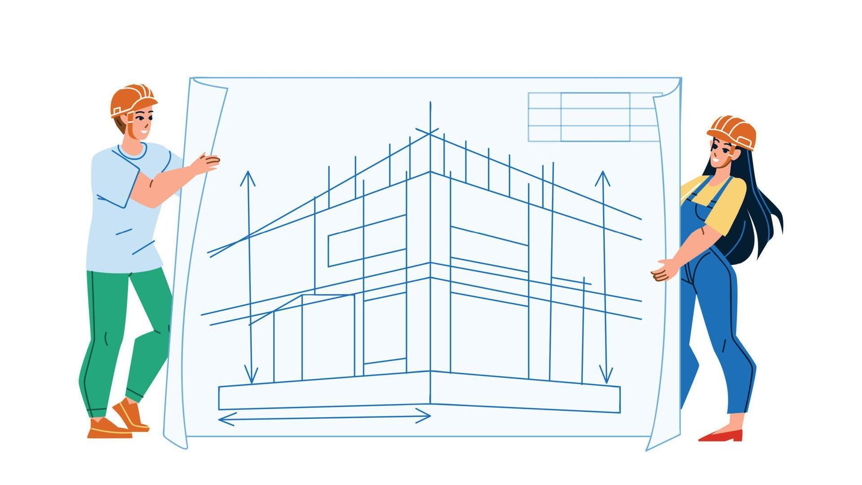 Architectural Project Develop Engineers Vector