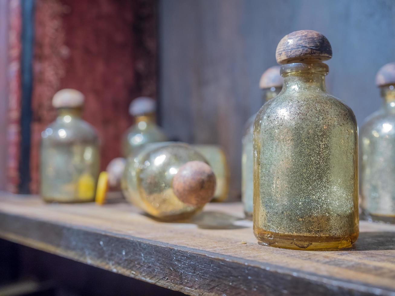 Potions on shelf photo