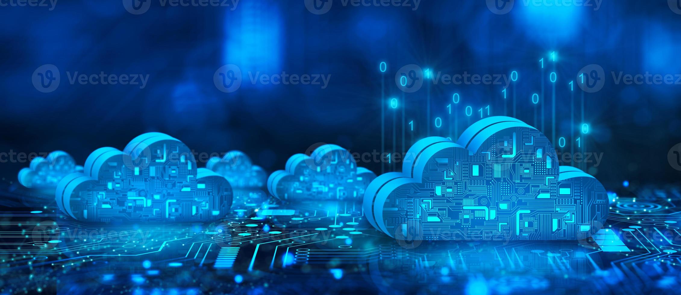 Cloud computing technology internet storage network. photo