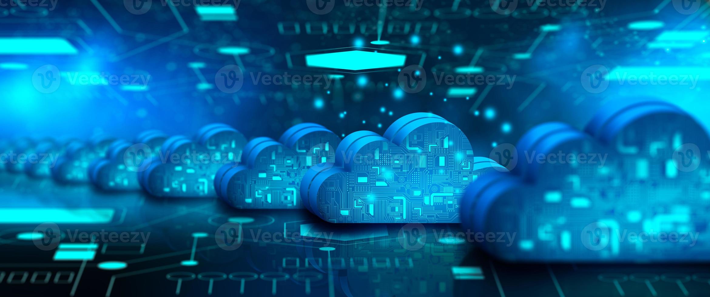 Cloud computing technology internet storage network. photo