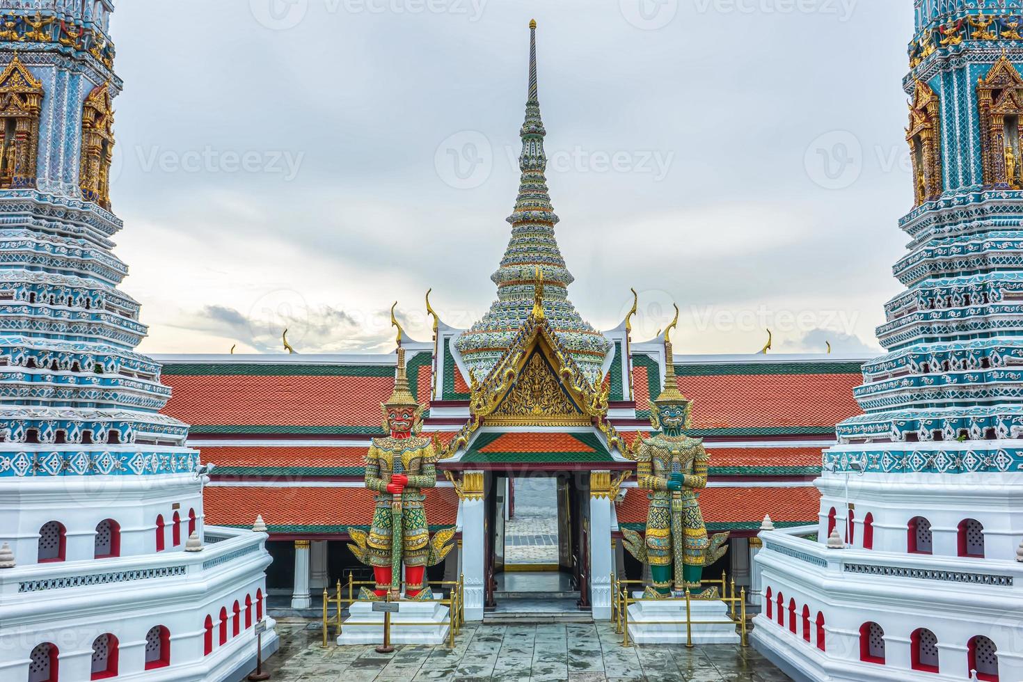 One landmark of Wat Phra Kaew in Bangkok, Thailand. A place everyone in every religion can be viewed. photo