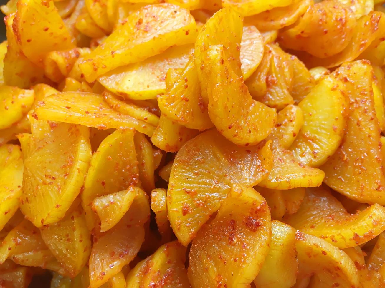 The radish kimchi is a korean food. photo