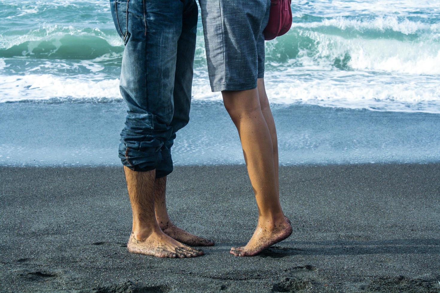 the girl stood on tiptoe to kiss her husband photo