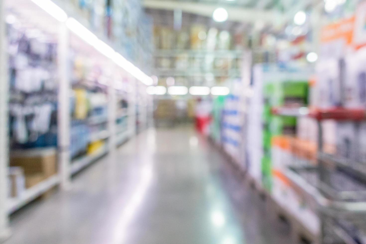 Abstract blurred defocusing in supermarket. photo