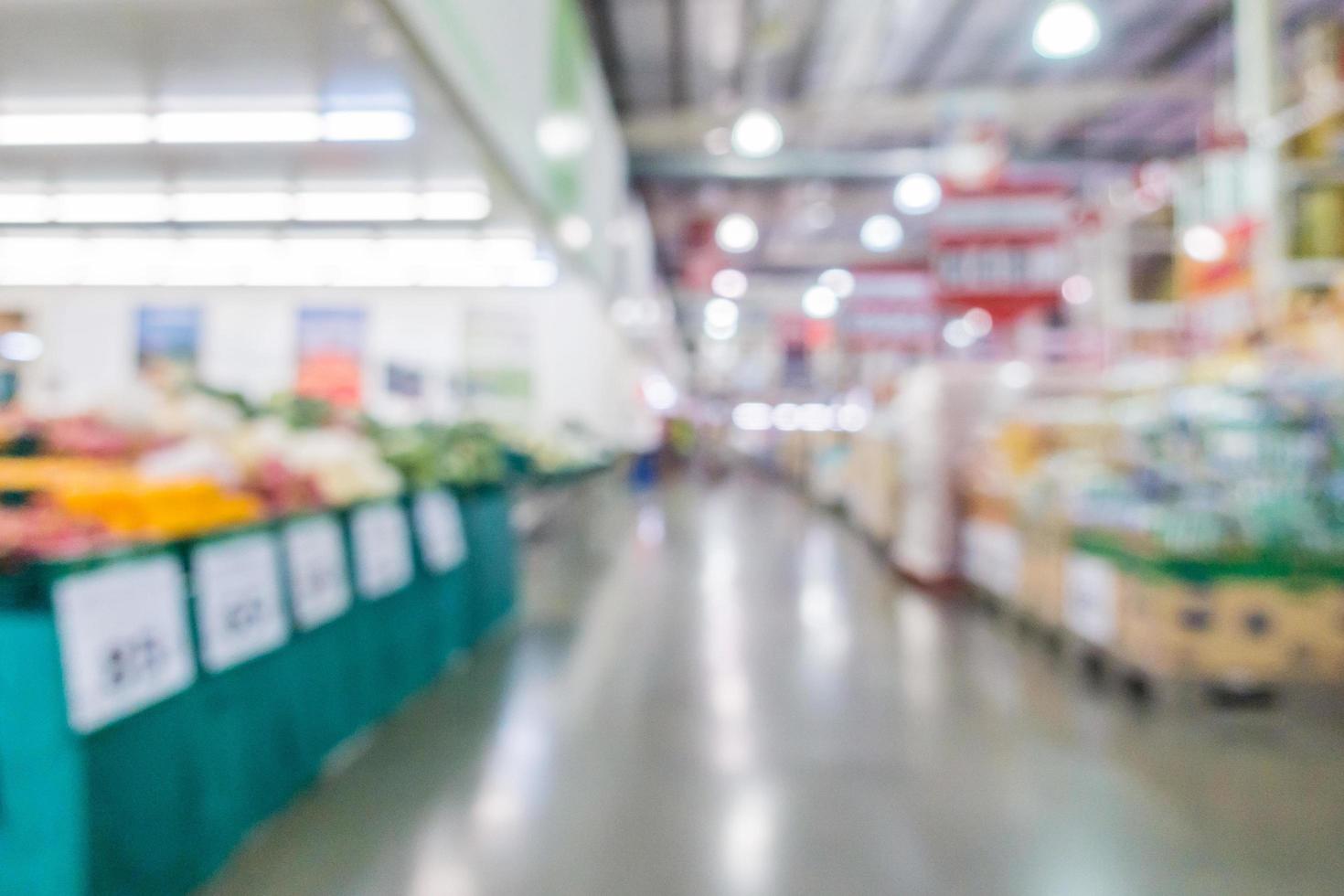 Abstract blurred defocusing in supermarket. photo