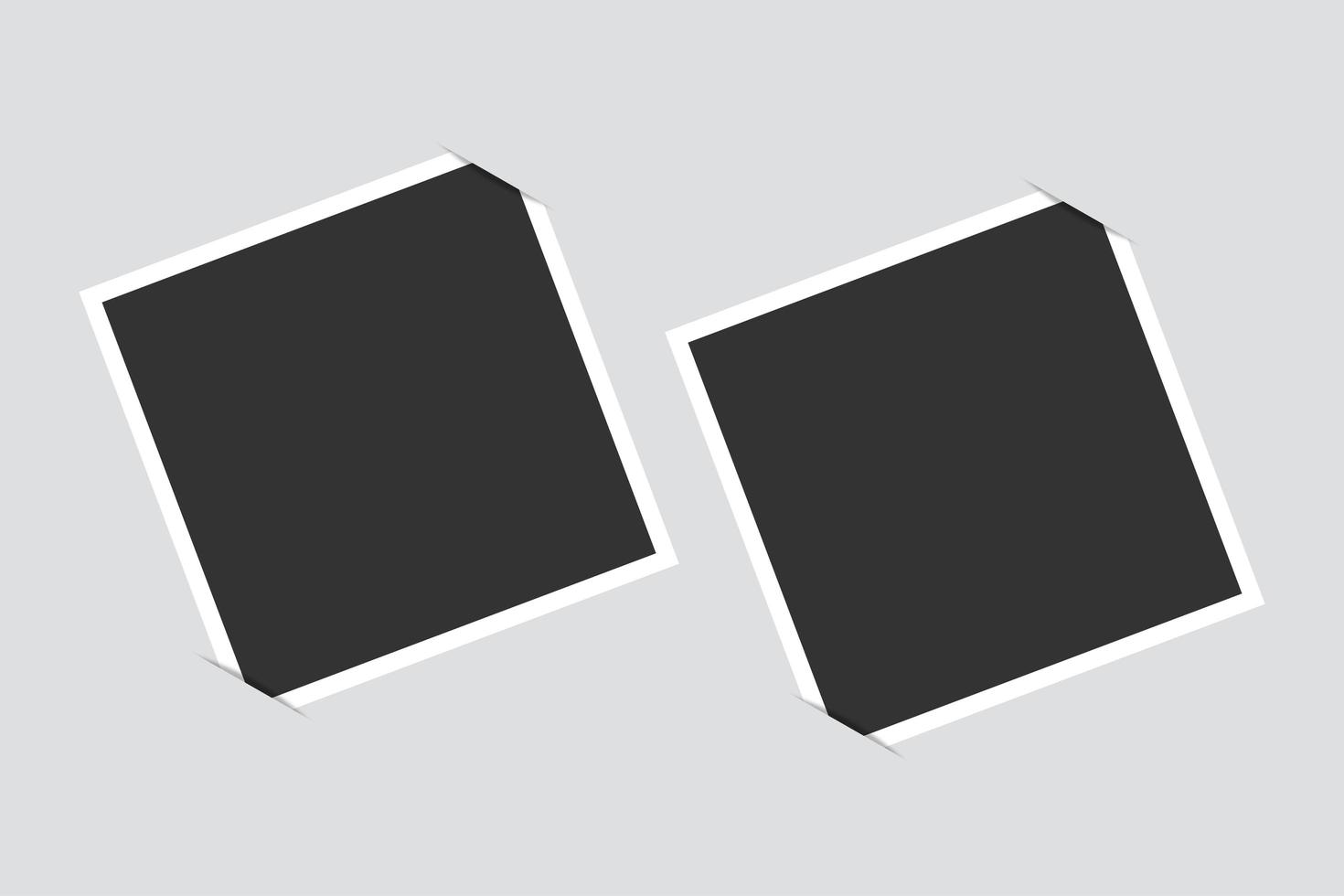 Abstract Two Casual Photos Frame With Grey Background