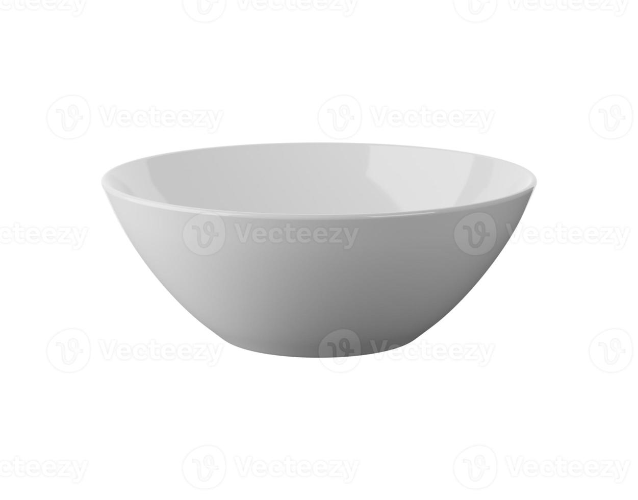 white bolw isolated on white background 3D Render photo