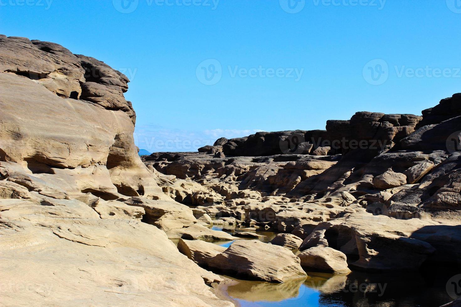 sam pan boak, el arrecife de roca más grande del río mae khong, ubon ratchathani, tailandia foto