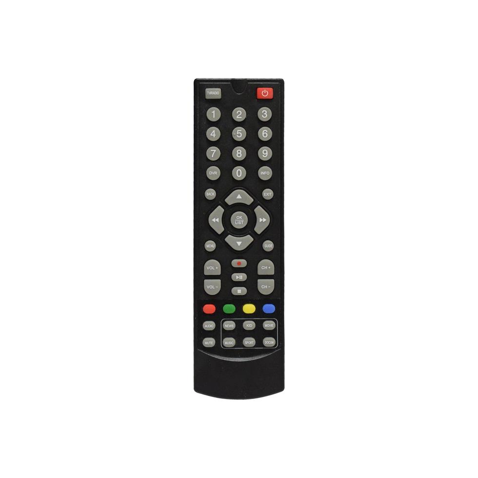 Remote control for Television on white background with clipping path. photo