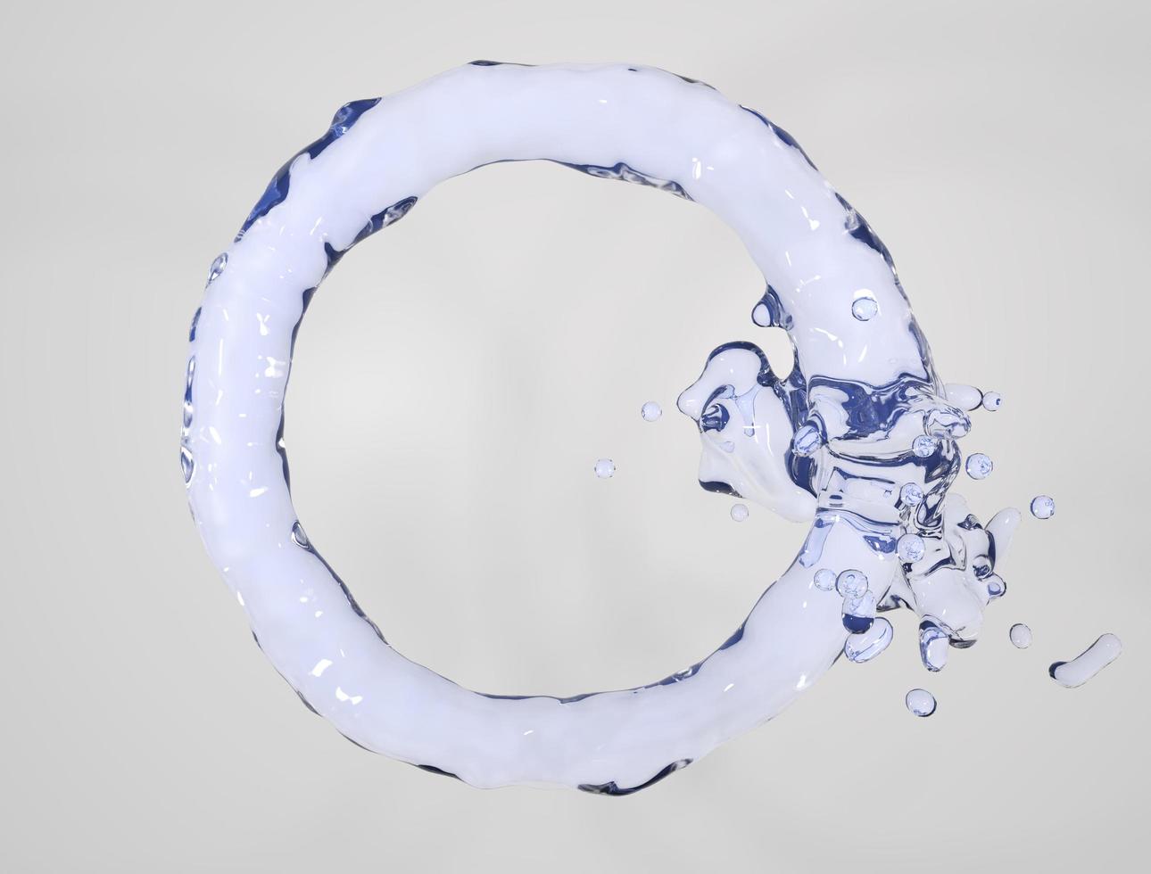 el ciclo del agua potable clara 3d render foto