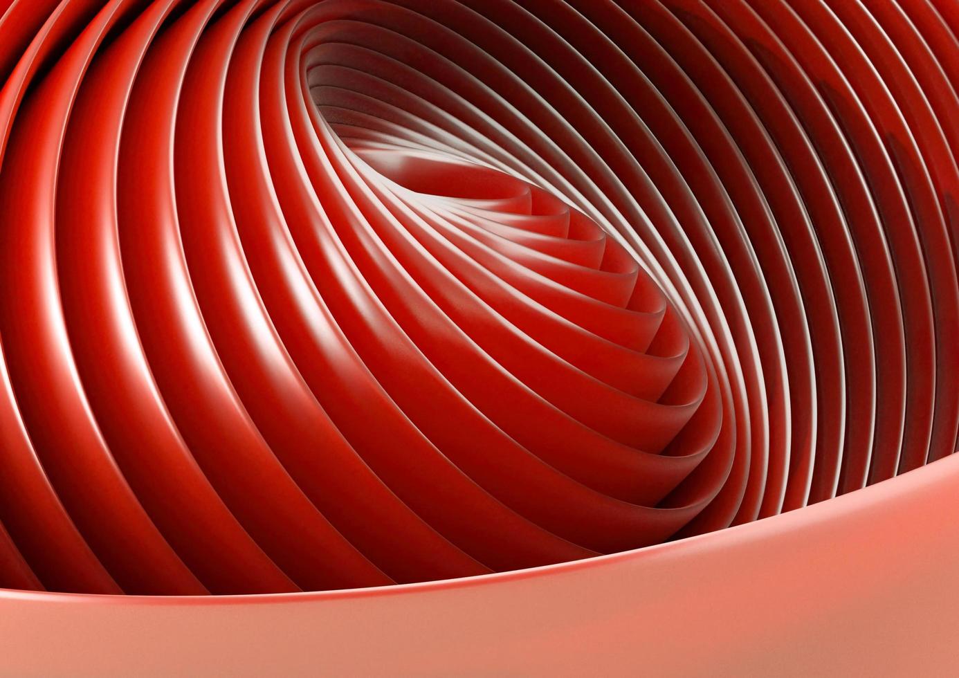 Red rings in the style of abstraction 3d render photo