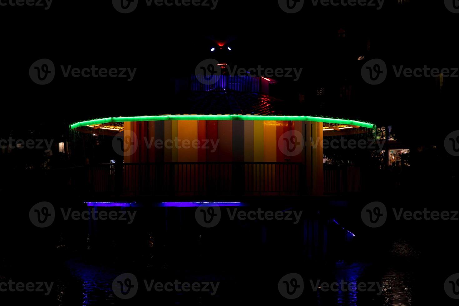 Abstract bokeh light effects on the night. Black background with colorful light effects. background with  Blur bokeh effects. Abstract background texture photo