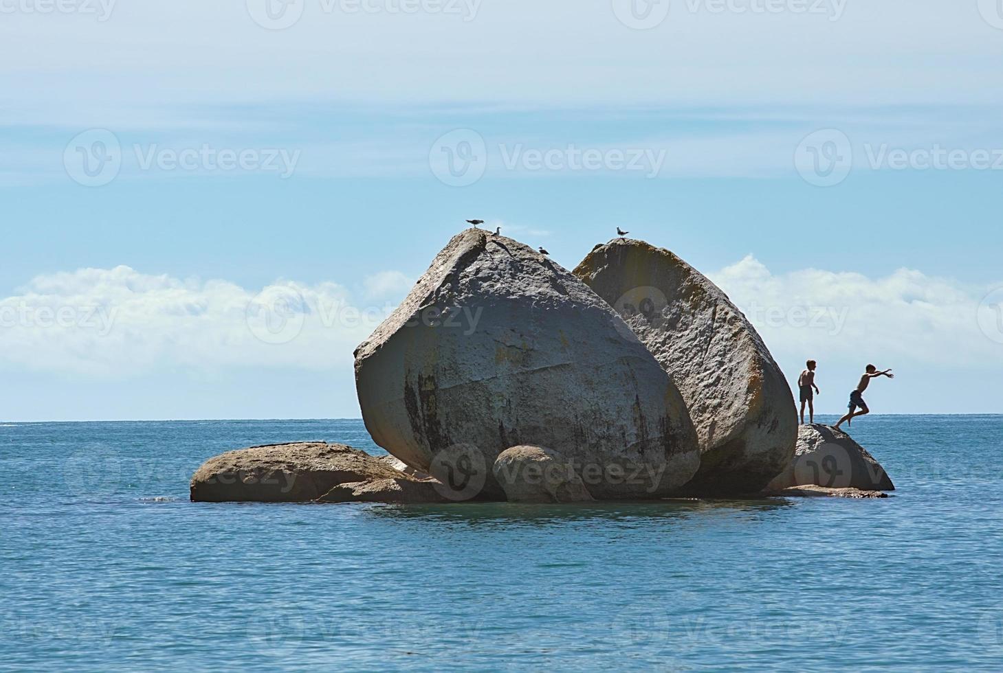Split apple rock beach, South island, New Zealand photo