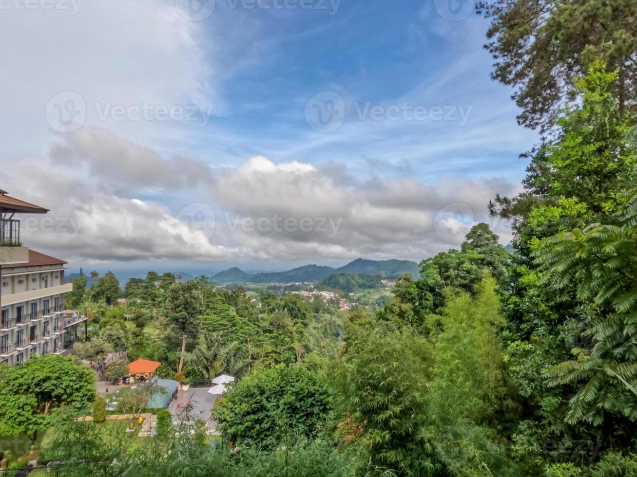 Natural scenery in the countryside on the highlands with cool air photo