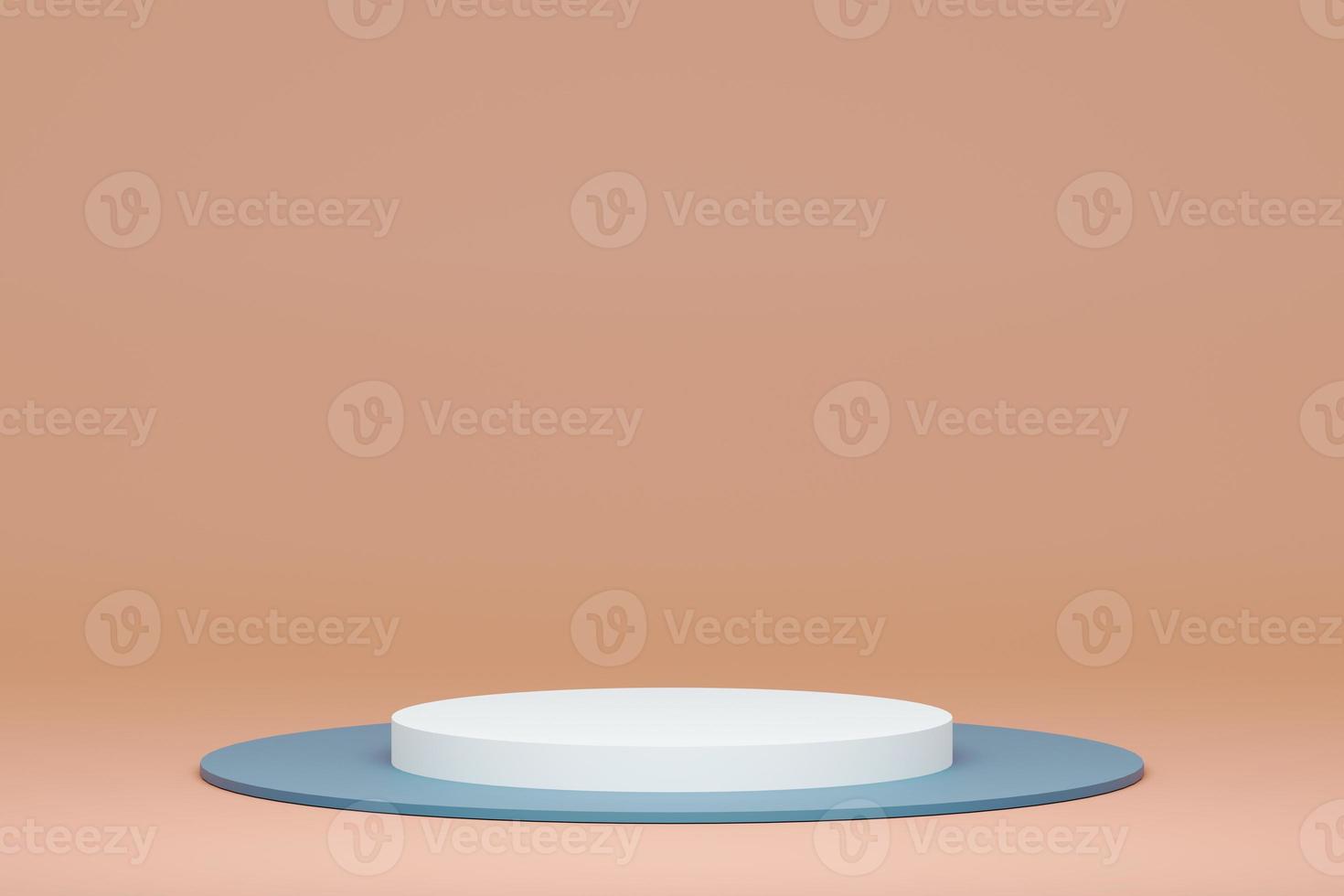 3D Render, Podium pedestal or platform in blank space background minimal, 3d product mockup, Product presentation, 3d rendering geometric shape design. photo