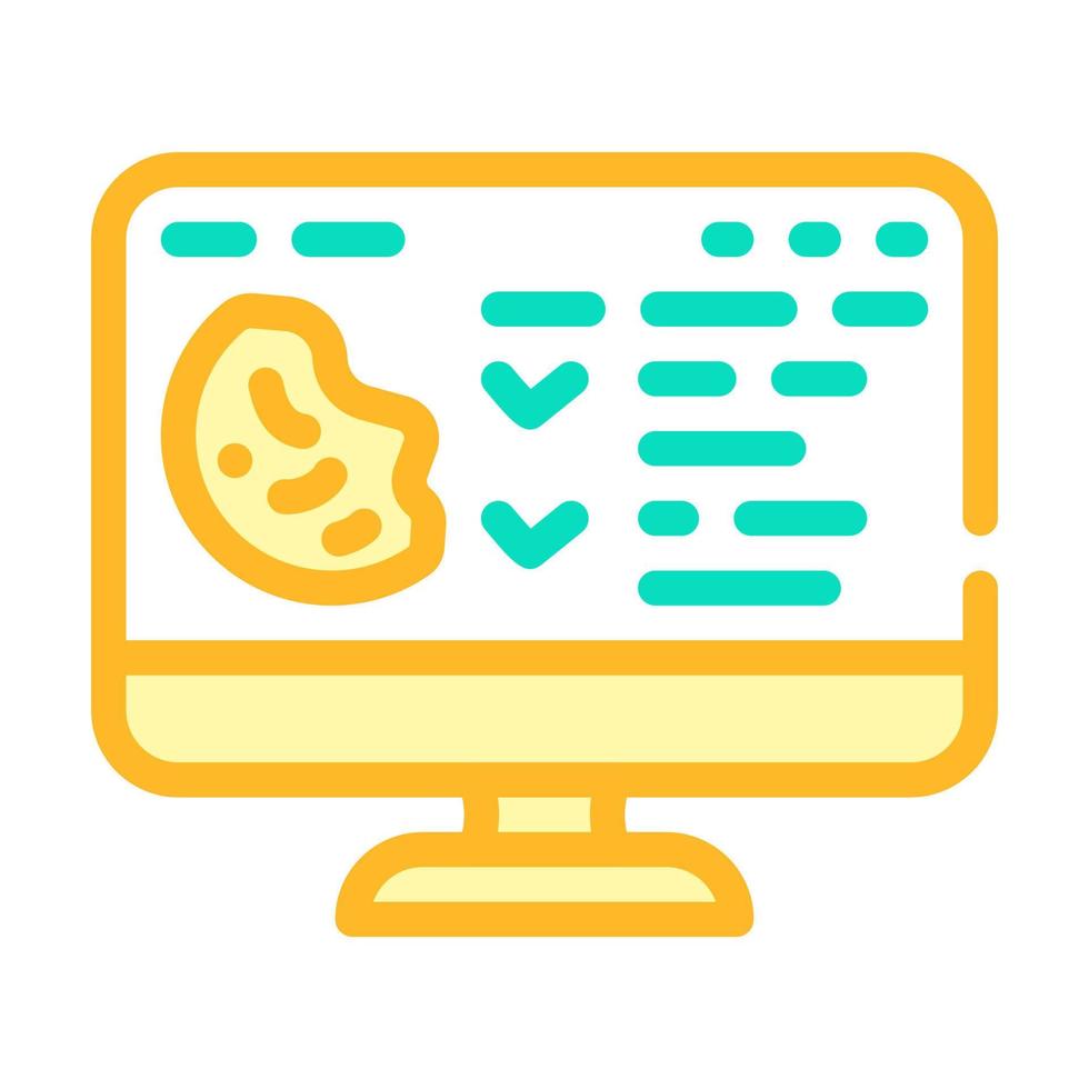 access to cookies color icon vector illustration