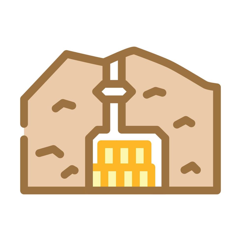 special burial in mountain color icon vector illustration
