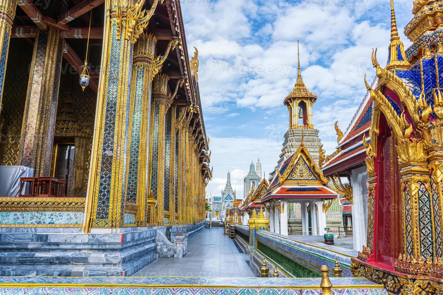 One landmark of Wat Phra Kaew in Bangkok, Thailand. A place everyone in every religion can be viewed. photo