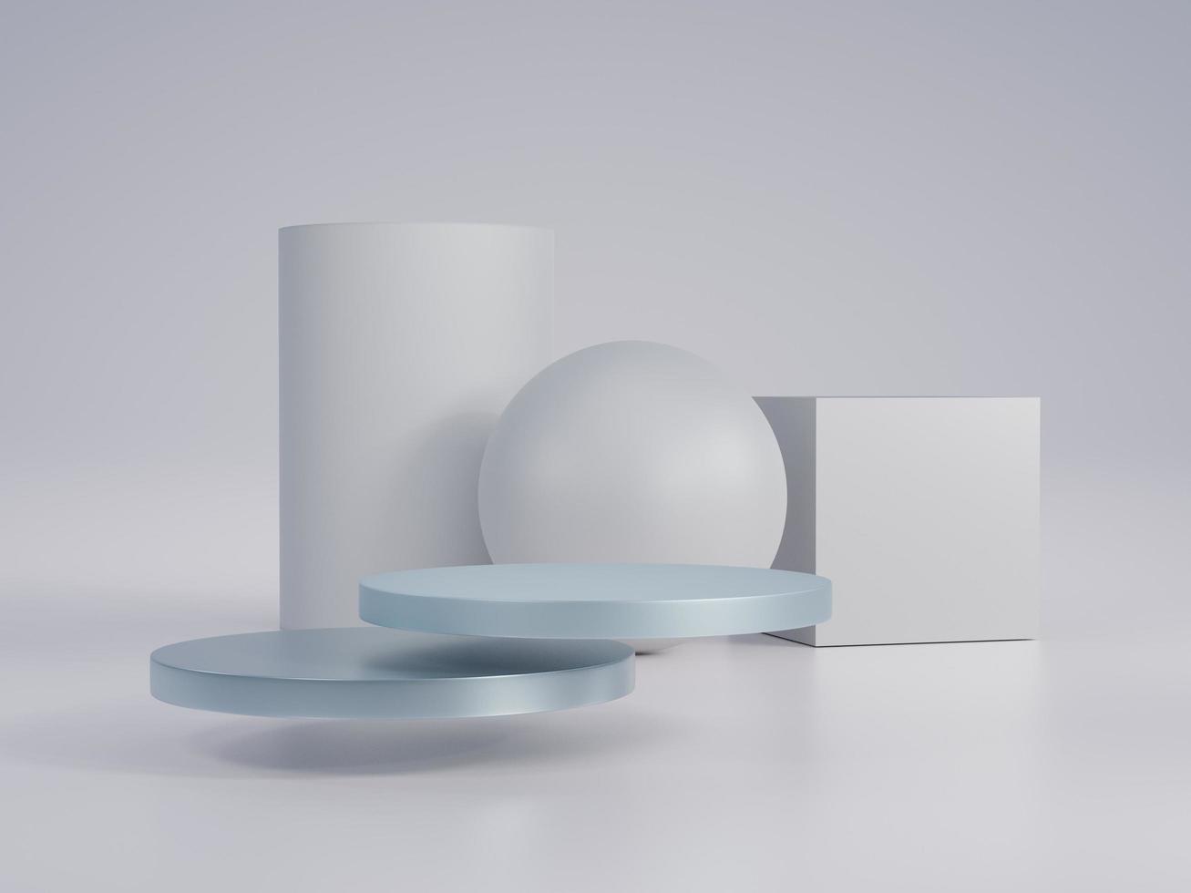 maqueta de podio para presentación de productos, renderizado 3d, fondo blanco foto