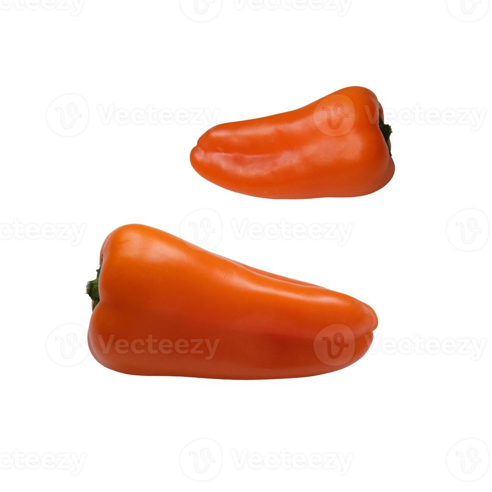 primer plano de pimiento dulce naranja, verdura orgánica fresca, elemento de decoración para cualquier diseño foto