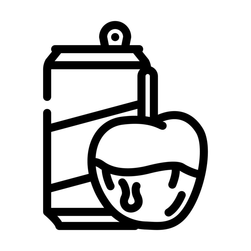 bocadillo de frutas de caramelo y línea de bebida icono ilustración vectorial vector