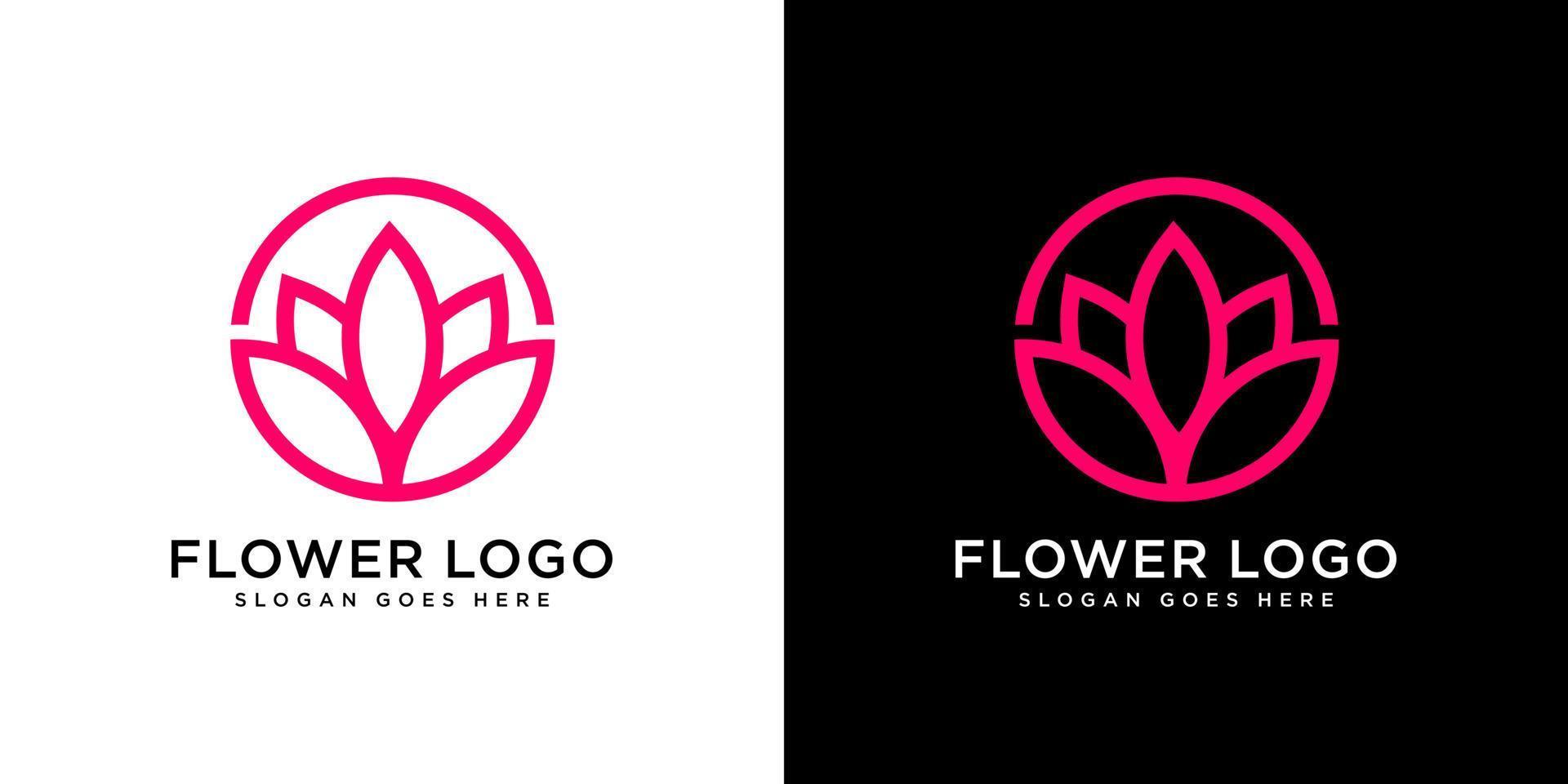 nature flower logo premium vector