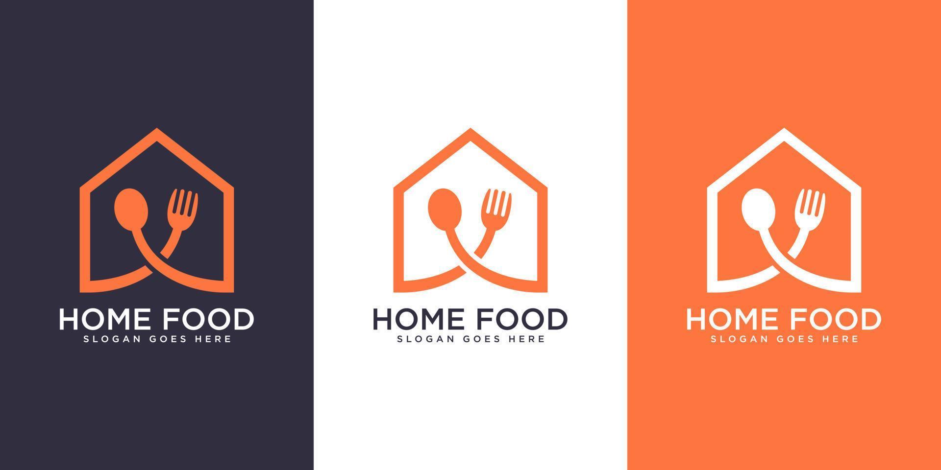 home food logo design vector