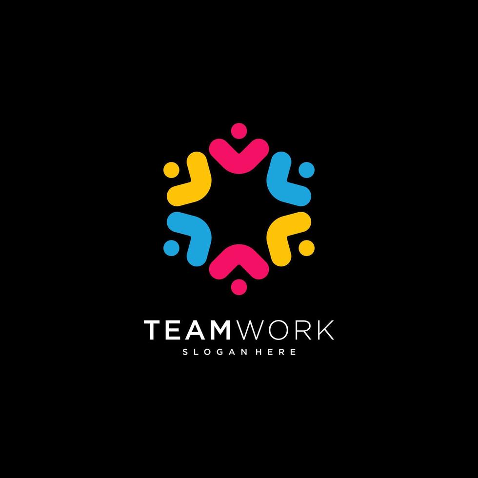 Abstract people vector design represents teamwork, diversity, signs and symbols.