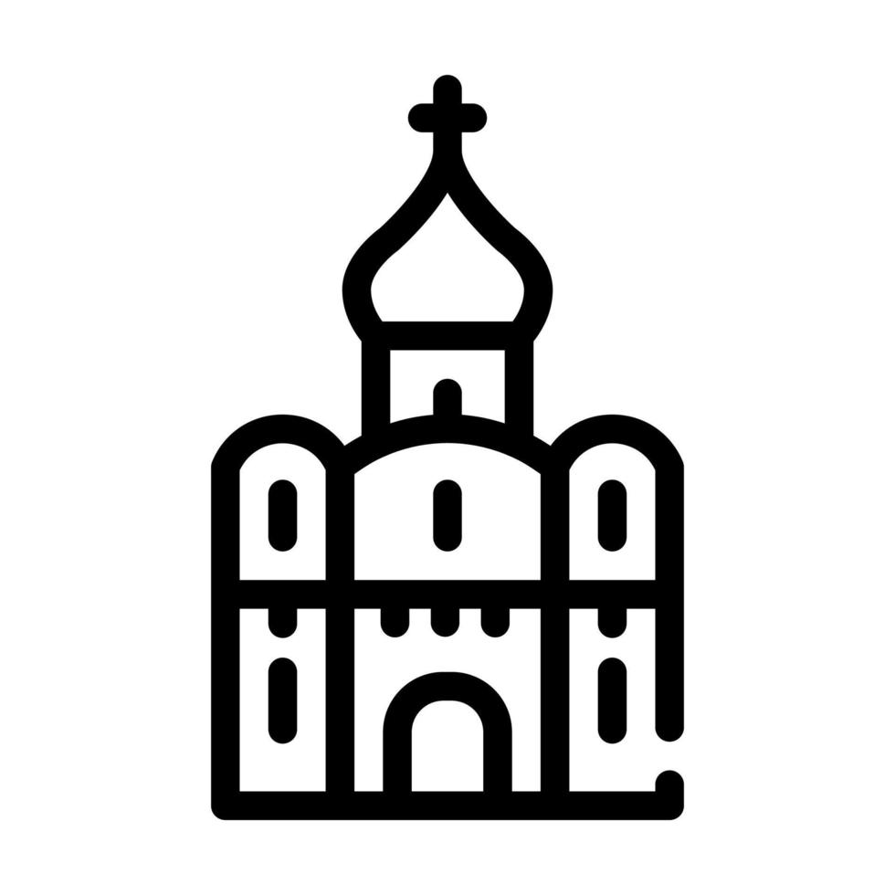 iglesia religión edificio línea icono vector ilustración