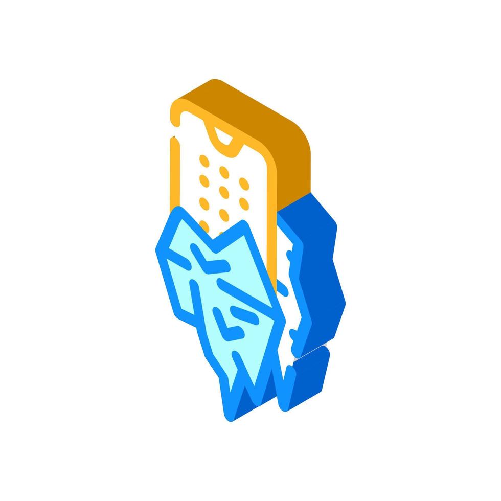 frozen calls of call center isometric icon vector illustration