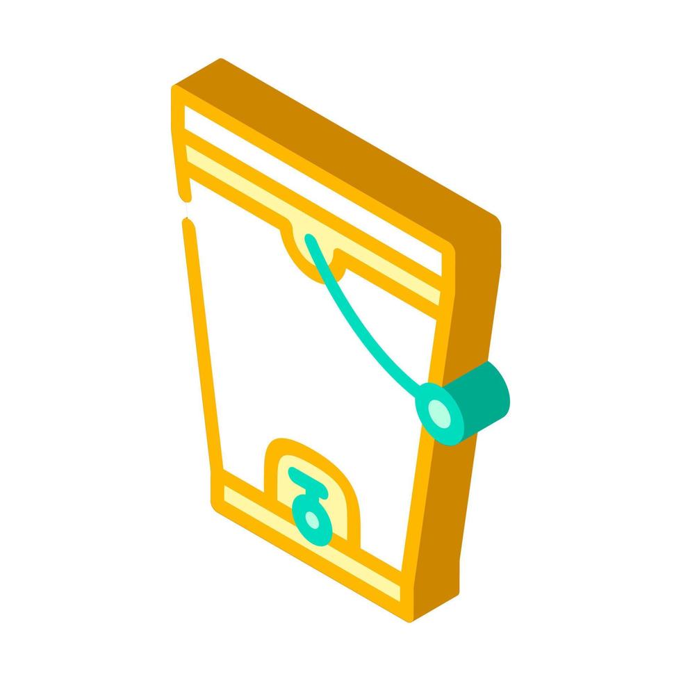 composting bucket isometric icon vector illustration