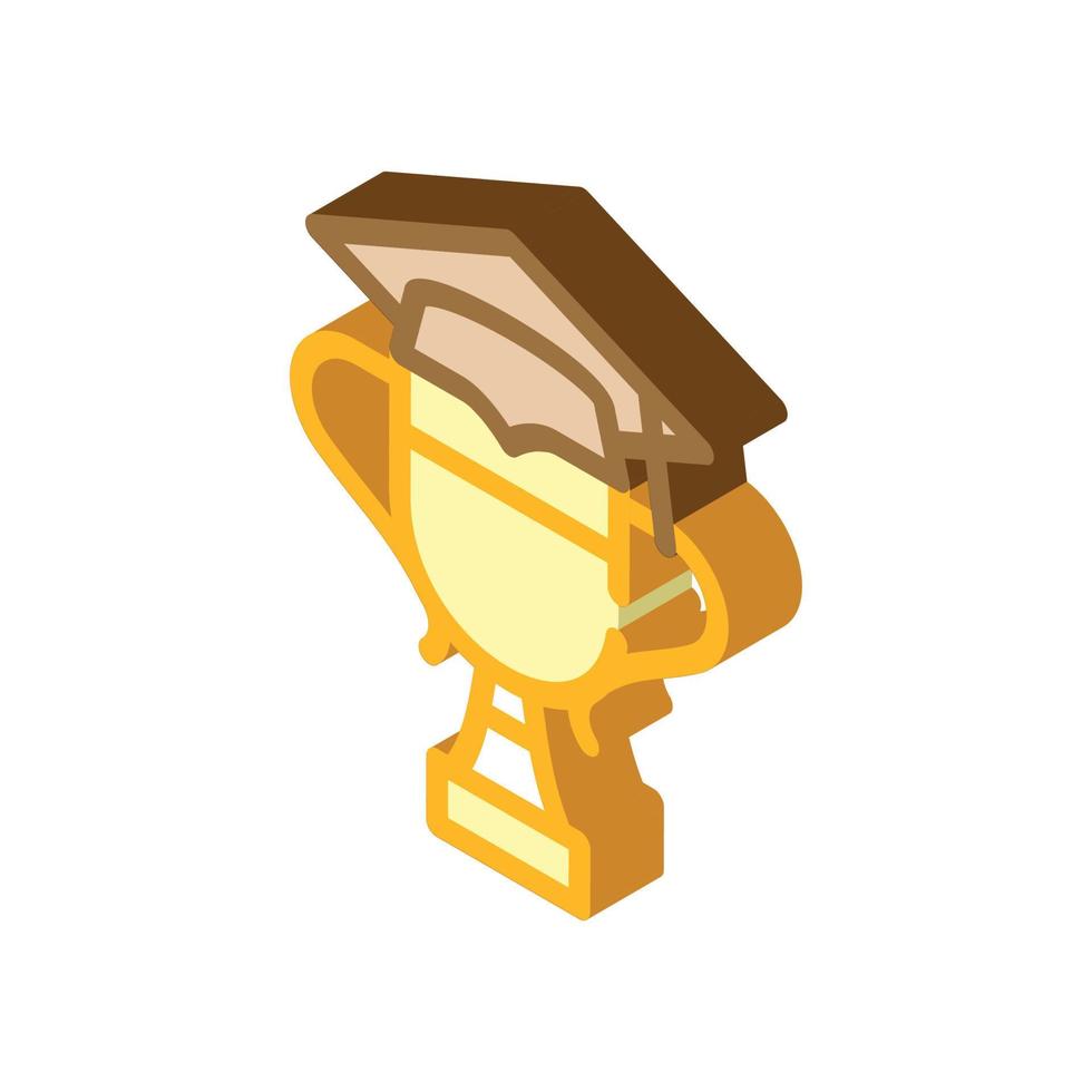 student cup award isometric icon vector illustration