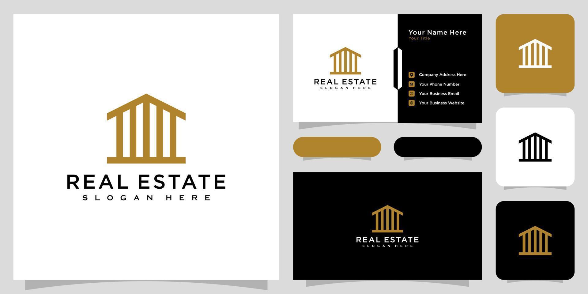 modern house or home logo vector design concept line style