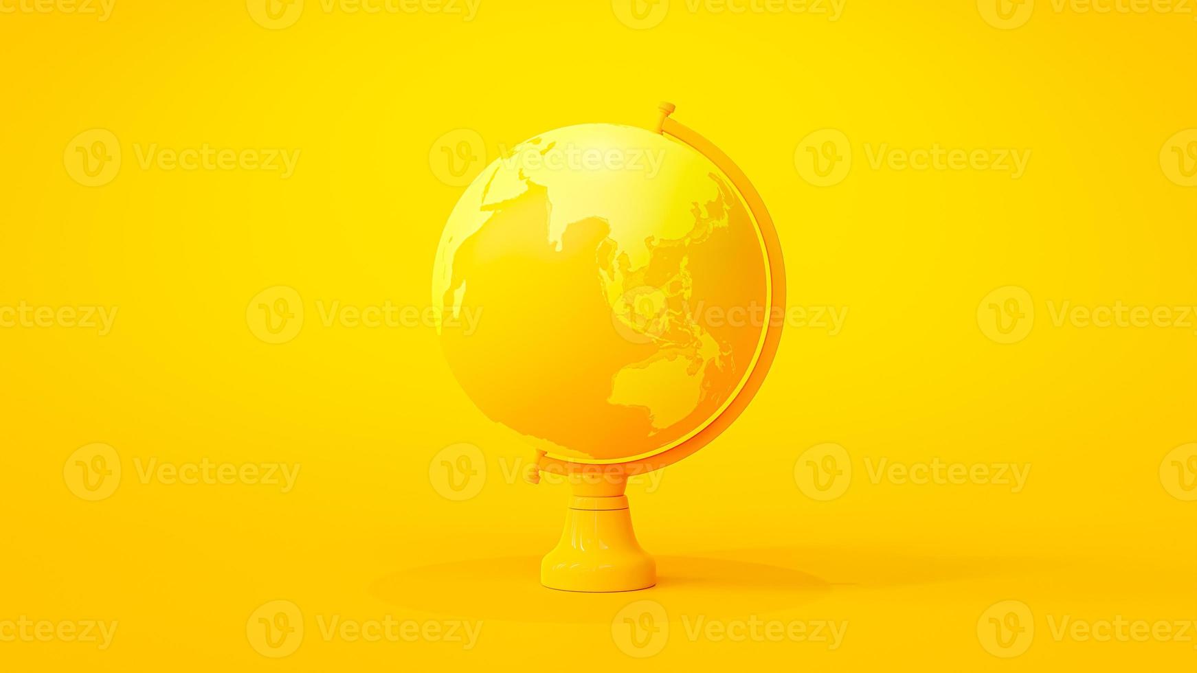 Yellow  globe on stand. photo