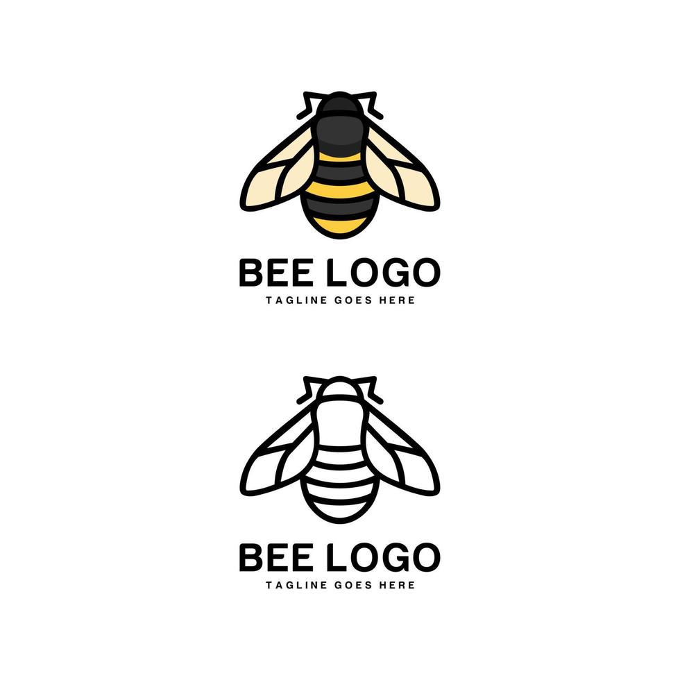 abeja logo vector animal diseño