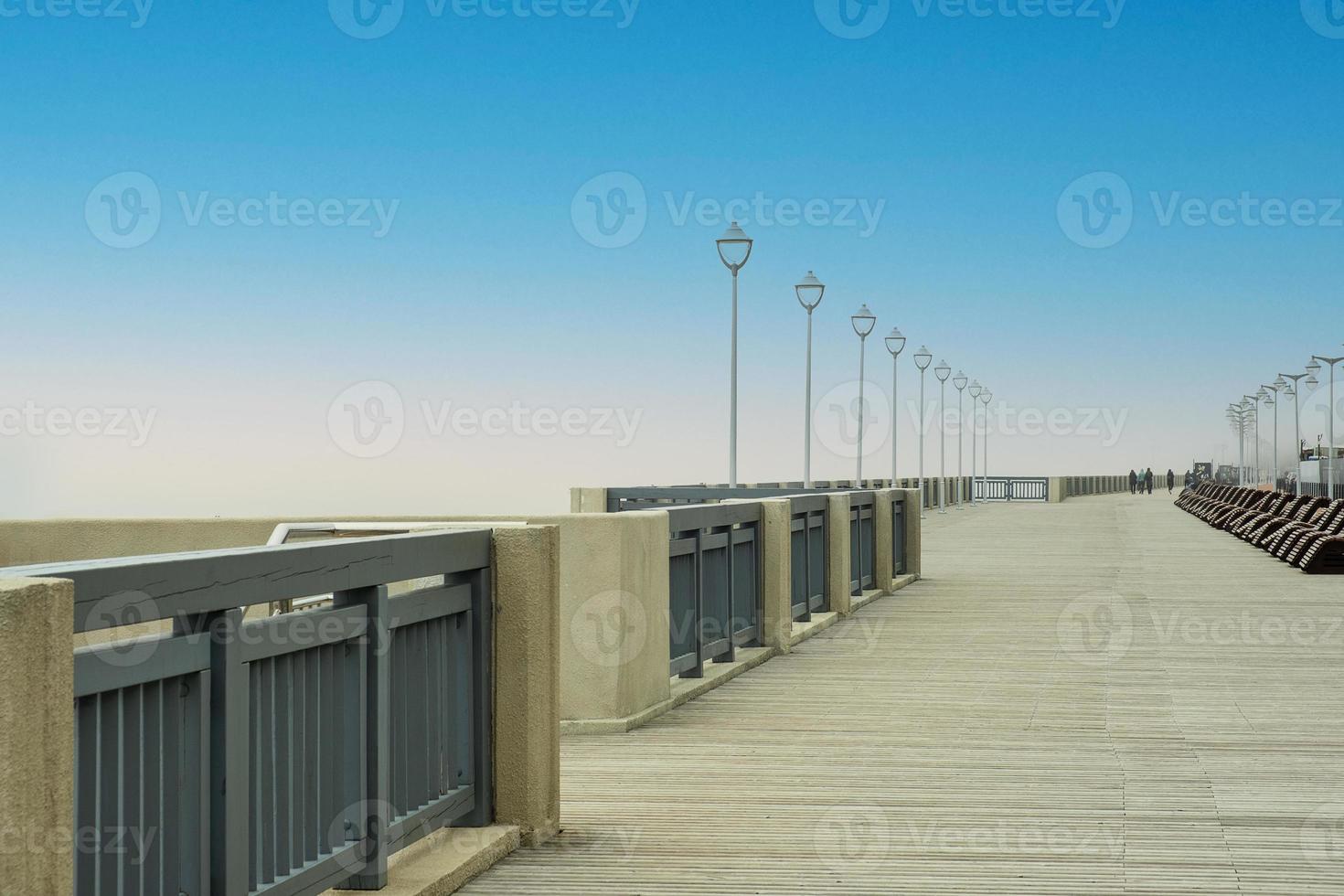 Empty seafront in anticipation of the holiday season photo