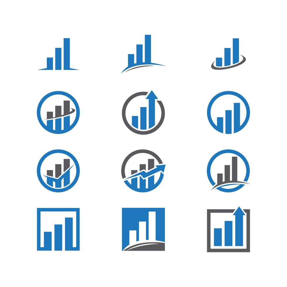 set of business finance logo vector