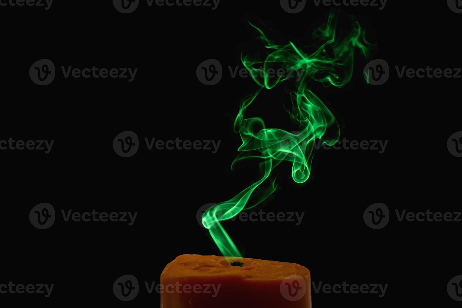 Colorful candle smoke photo