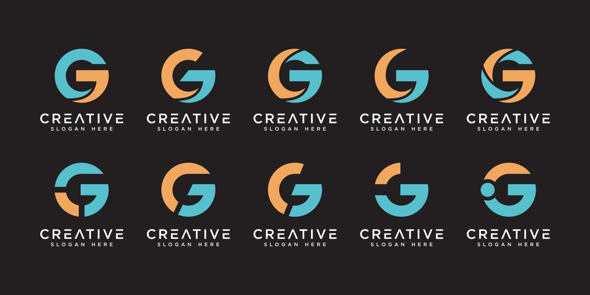 set of initial Letter G Vector Logo Design
