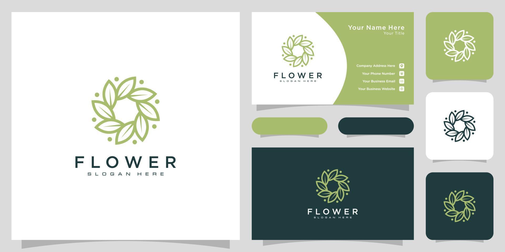 Building logo with line art style. city building abstract for logo design inspiration and business card design vector
