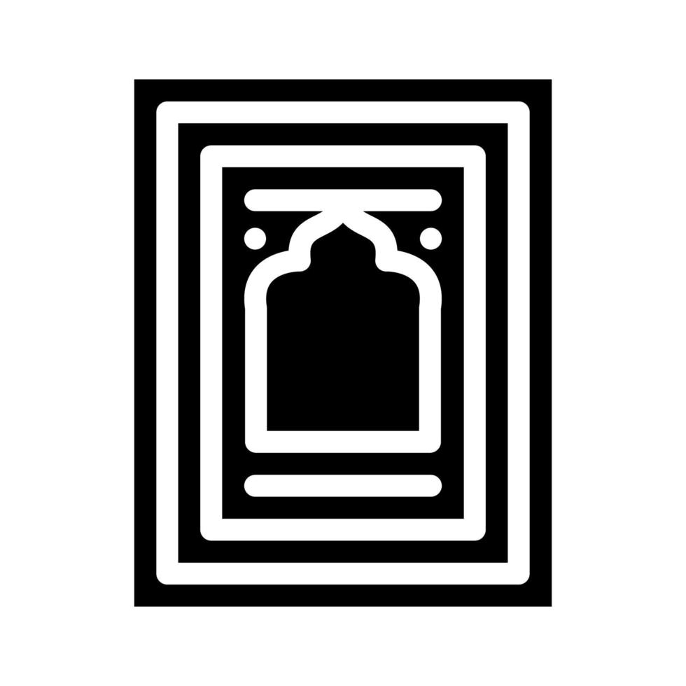 carpet for namaz glyph icon vector illustration