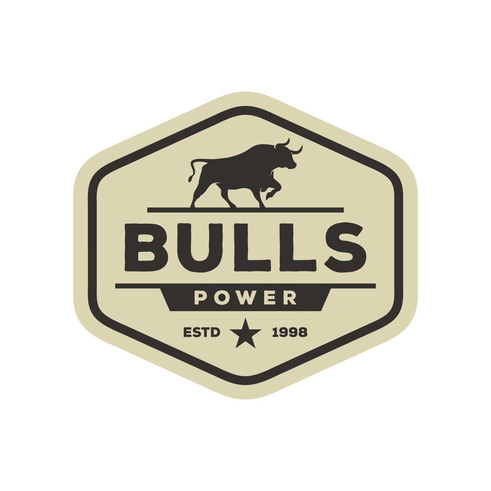 Bull logo. Stable, farm,Valley,Company, Race logo design. vector