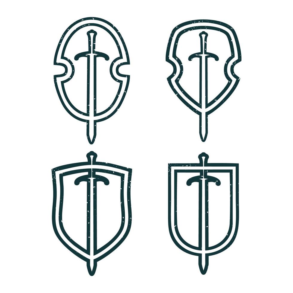 Lawyer Advocate Logo design vector template Linear style. Law firm line trend logotype icon vector design. Universal legal, advocate, lawyer, scales sword shield justice idea creative premium symbol.