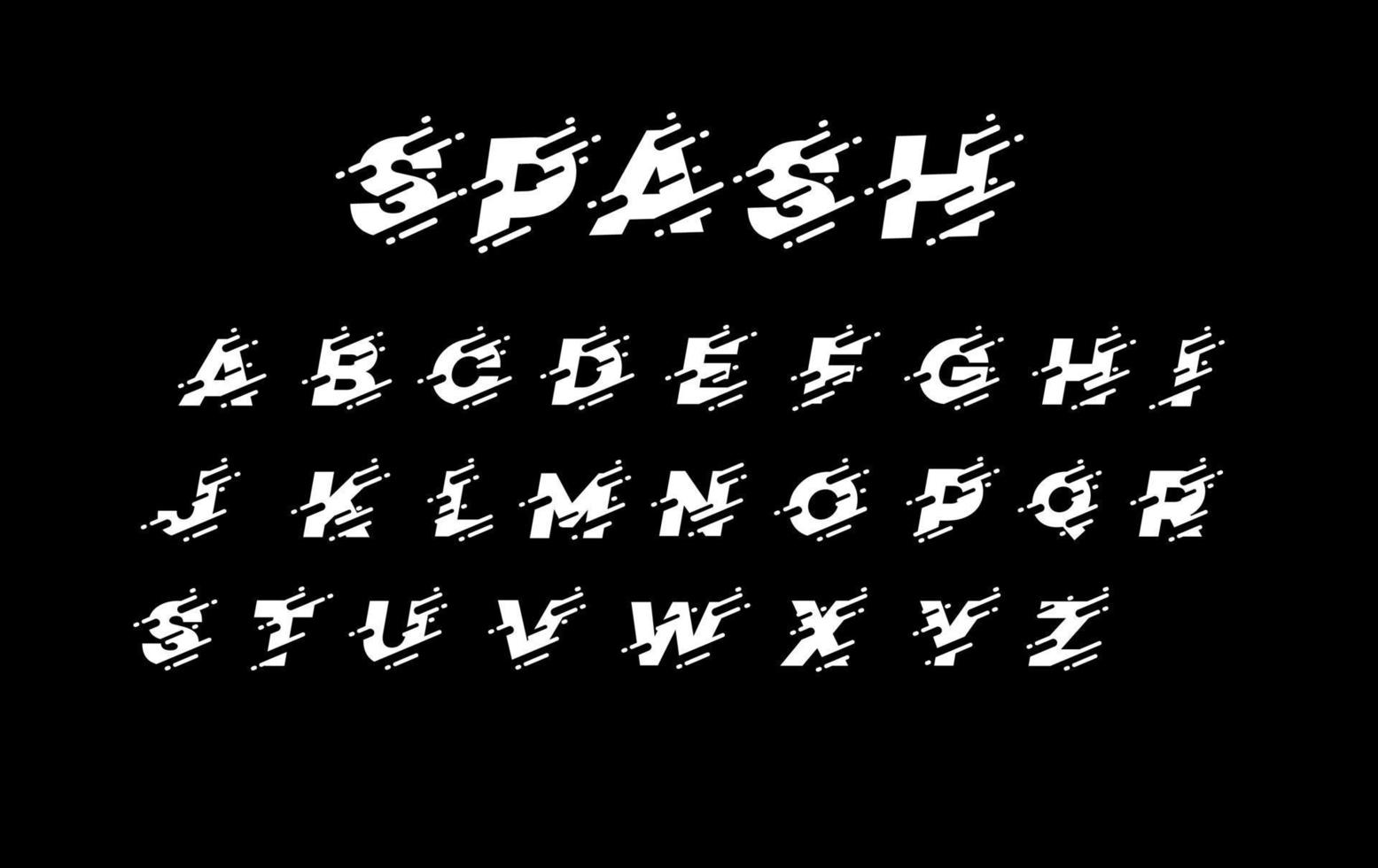 Speed style font design, alphabet, vector illustration